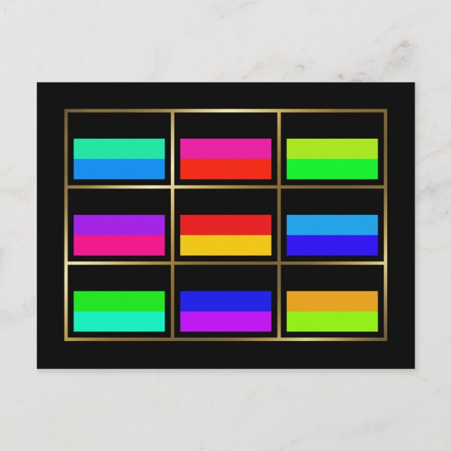 Carte Postale Germany Multihue Flags Postcard (Devant)