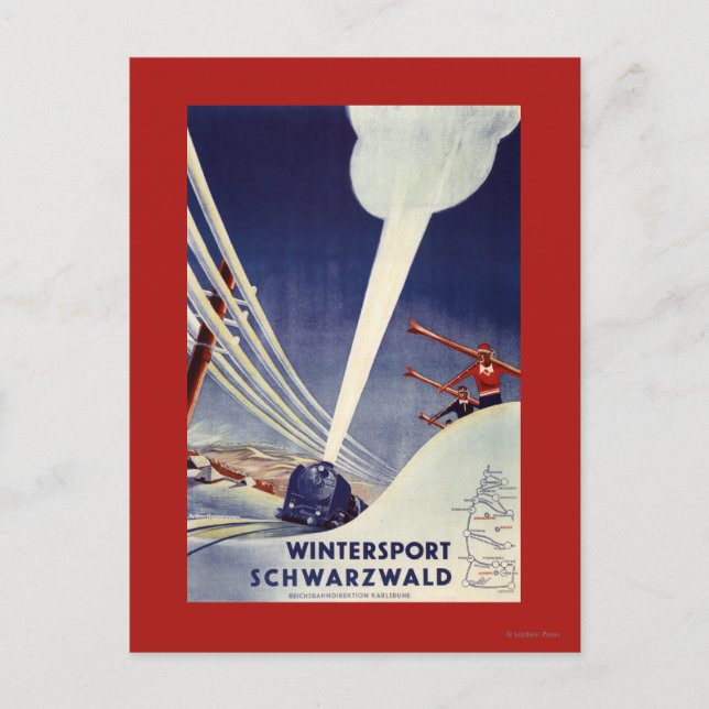 Carte Postale Germany - Skiing in the Black Forest (Devant)