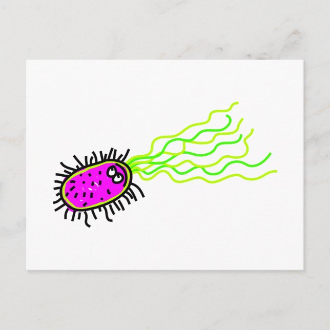 Carte Postale Germe de dessin rose (Devant)