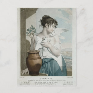 Carte Postale Germinal, septième mois du calendrier républicain