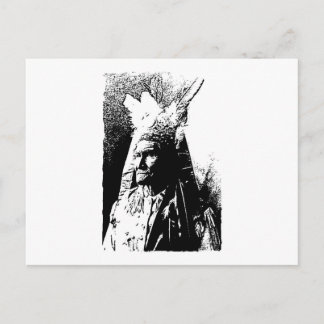 Carte Postale Geronimo noir et blanc