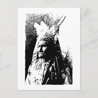 Carte Postale Geronimo noir et blanc