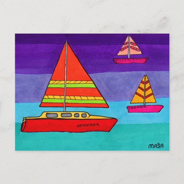 Carte Postale Gestionnaire de voiles (Devant)