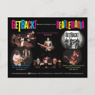 Carte postale GetBack!® Beatlemania