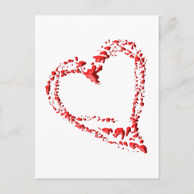 Carte Postale getropftes Herz (Devant)