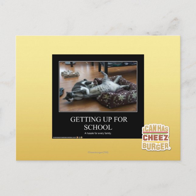 Carte Postale Getting Up For School (Devant)