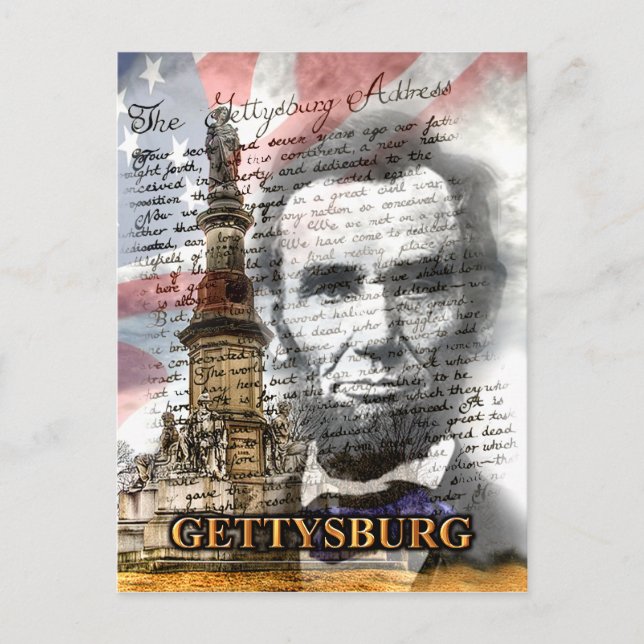 Carte postale Gettysburg Adresse (Devant)