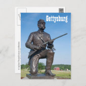 Carte postale Gettysburg Statue II (Devant / Derrière)