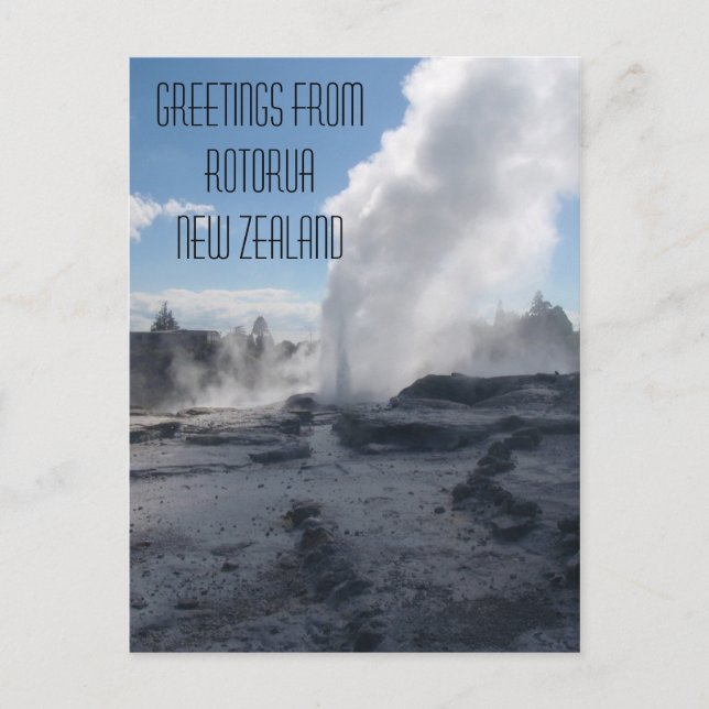 Carte Postale Geyser, Rotorua, Nouvelle-Zélande (Devant)