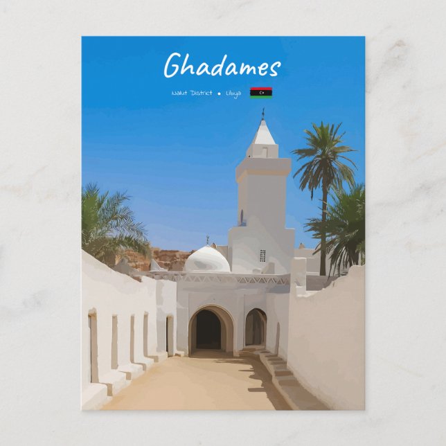 Carte Postale Ghadames, Libye - Mosquée Blanche (Devant)