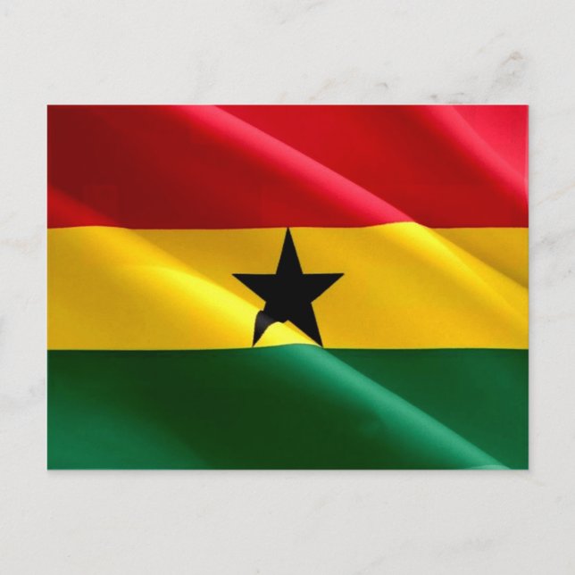 Carte Postale Ghana - Drapeau ghanéen - (Devant)