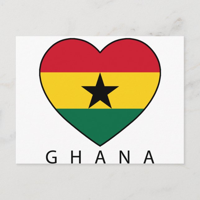 Carte Postale Ghana Soccer Heart (Devant)