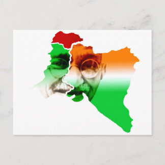 Carte Postale ghandi-sur-l'inde-et-pakistan-frontière