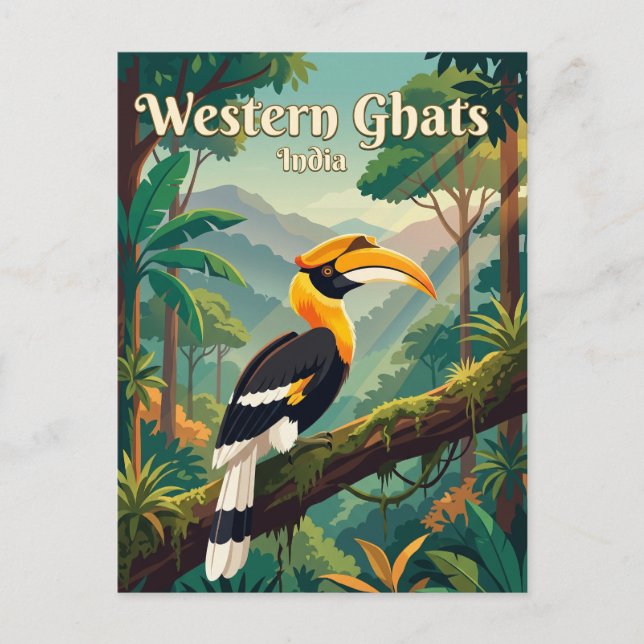 Carte Postale Ghats occidentaux Inde (Devant)