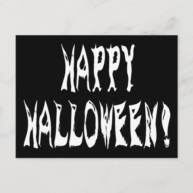 Carte Postale Ghost Halloween Text (Devant)