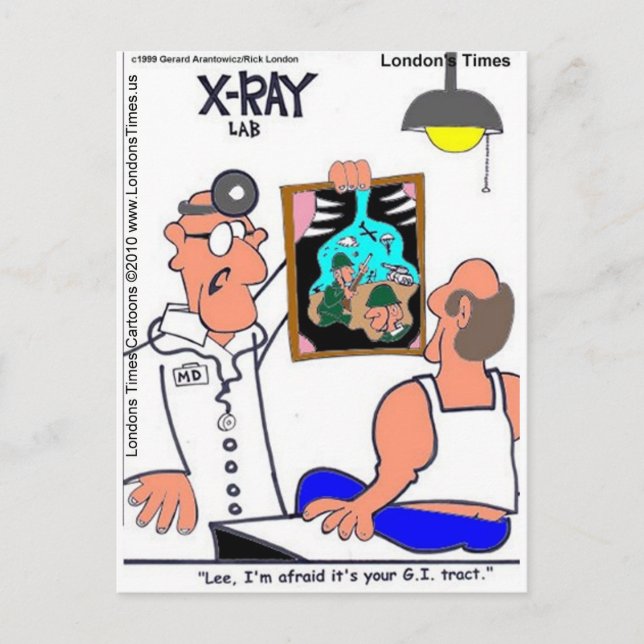 Carte Postale GI Tract Funny Gastro-intestinal Cadeaux Médicales (Devant)