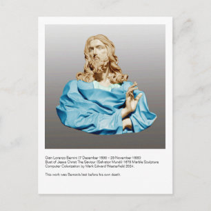 Carte Postale Gian Lorenzo Bernini Bust of Christ 1679