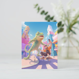 Carte Postale Giant Chameleon - Illustration de la ville