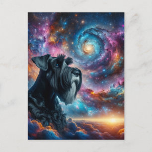 Carte Postale Giant Schnauzer dans le Cosmos