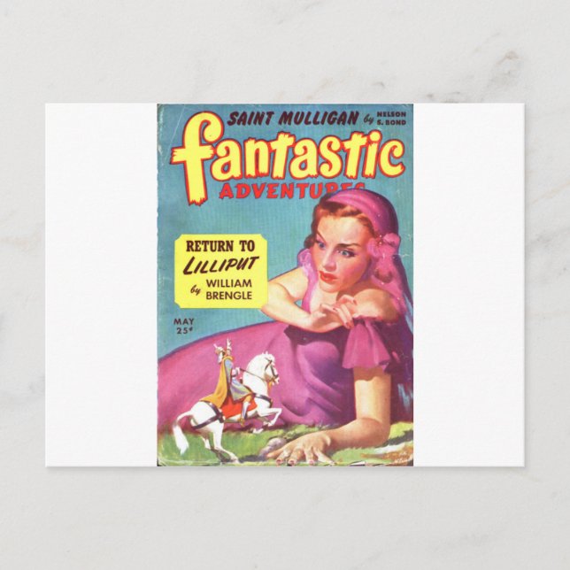 Carte Postale Giantess en robe lavande (Devant)