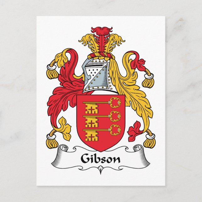 Carte Postale Gibson Family Crest (Devant)