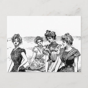 Carte Postale Gibson Girls at the Beach