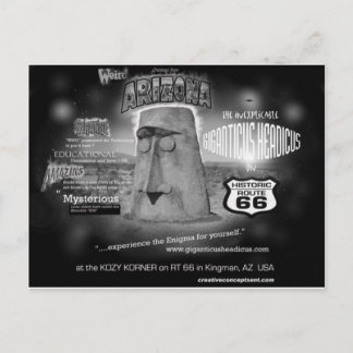 Carte Postale giganticus headicus Salutations de la route AZ 66
