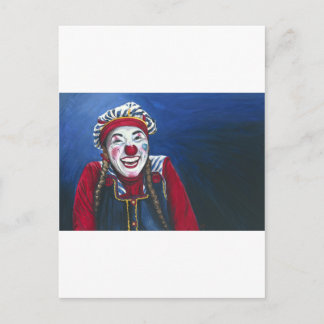 Carte Postale Giggles la peinture clown