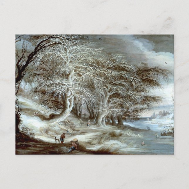 Carte Postale Gijsbrecht Leytens : Un paysage hivernal (Devant)