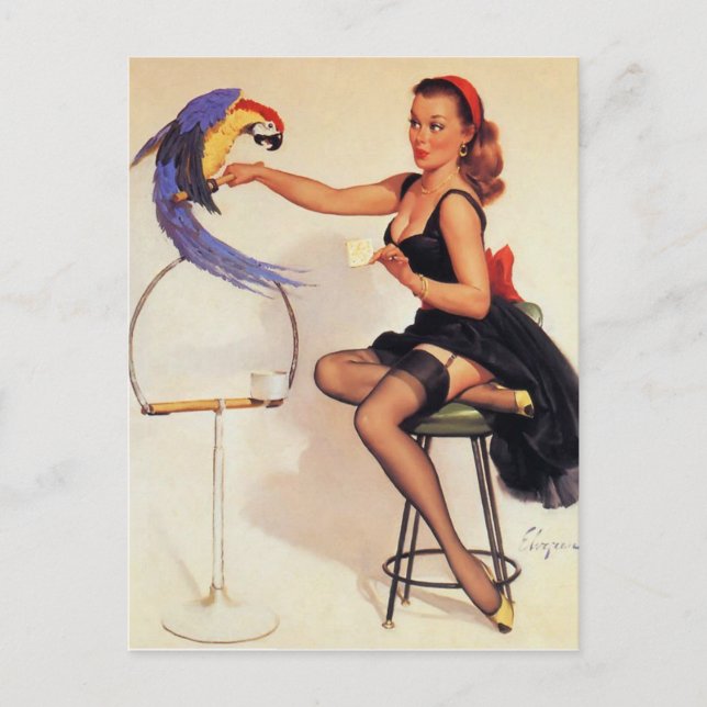 Carte Postale Gil Elvgren - Vintage pin up (Devant)