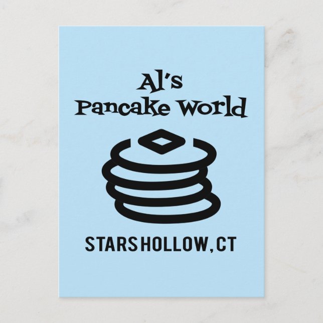 Carte Postale Gilmore Girls | Al's Pancake World Logo (Devant)