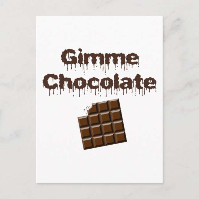 Carte Postale Gimme Chocolat (Devant)