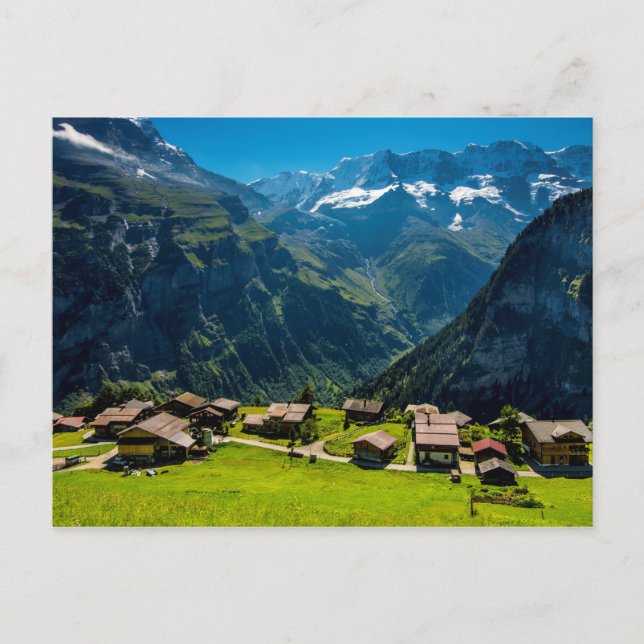 Carte Postale Gimmelwald Dans Les Alpes Suisses - Suisse (Devant)