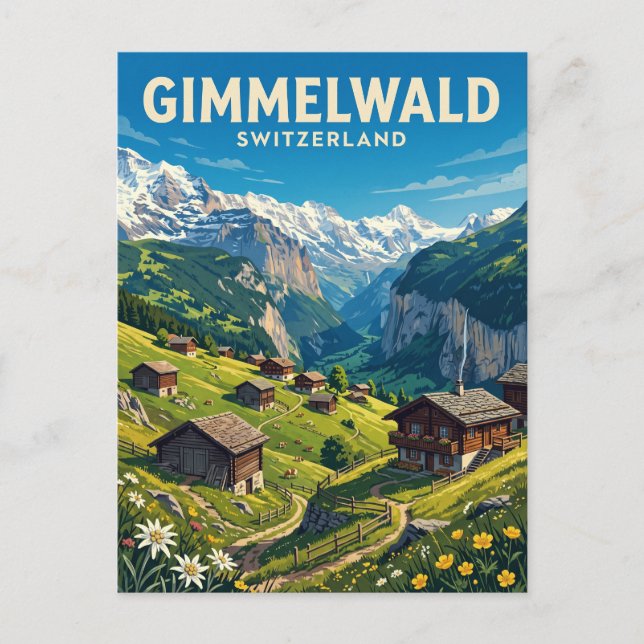 Carte Postale Gimmelwald Suisse (Devant)