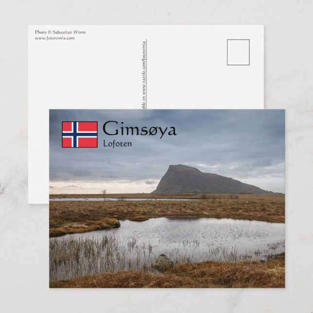 Carte Postale Gimsoya Lofoten (Devant / Derrière)
