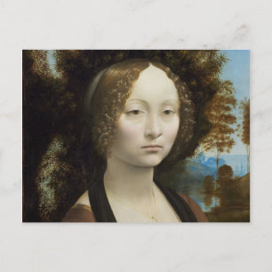 Carte Postale Ginevra de Benci par Léonard de Vinci
