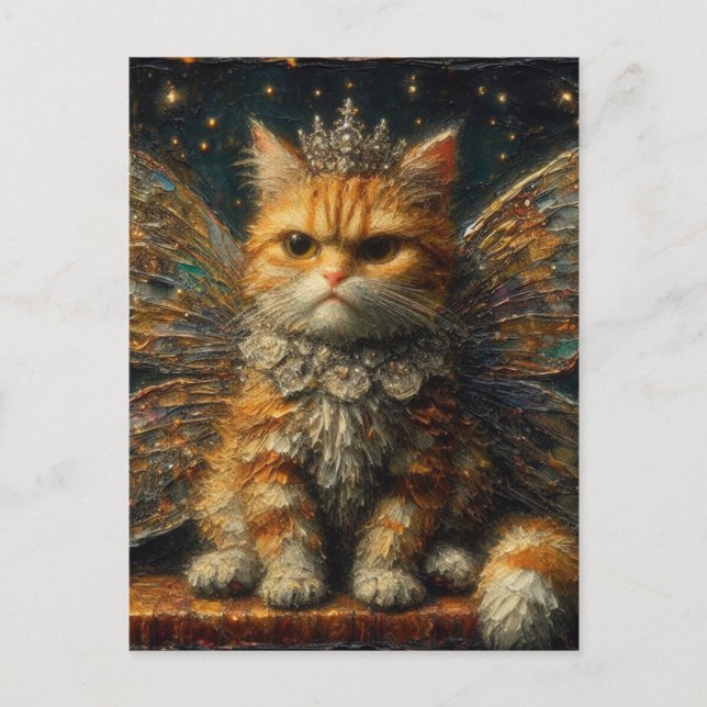 Carte Postale Ginger Tabby Fairy Cat (Devant)
