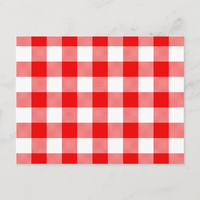 Carte Postale Gingham rouge (Devant)