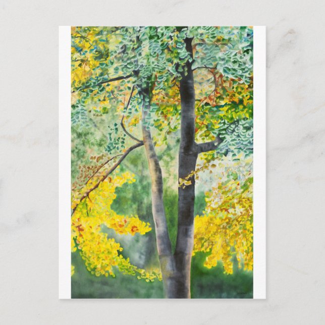 Carte Postale gingko (Devant)