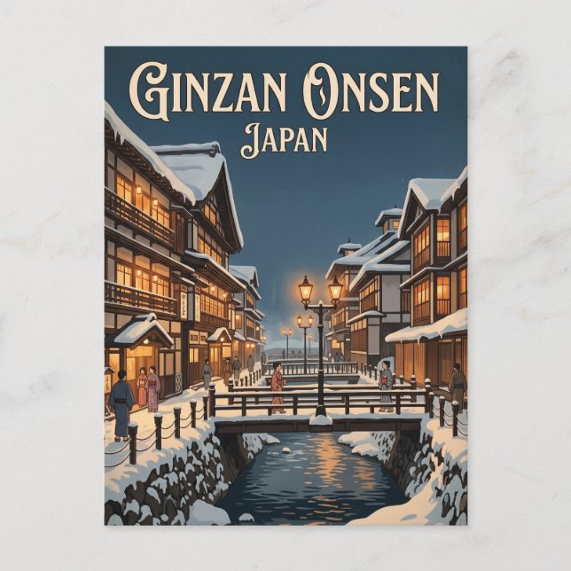 Carte Postale Ginzan Onsen Japon (Devant)