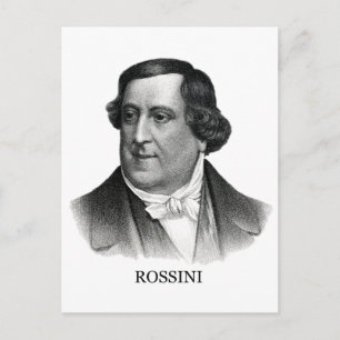 Carte Postale Gioachino Rossini, noir