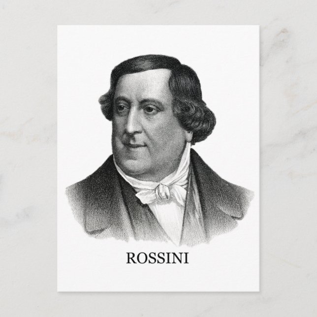 Carte Postale Gioachino Rossini, noir (Devant)