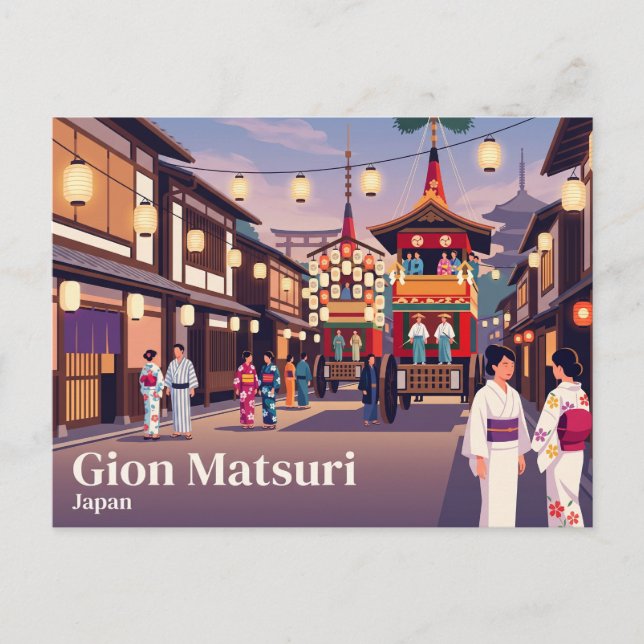 Carte Postale Gion Matsuri Japon (Devant)