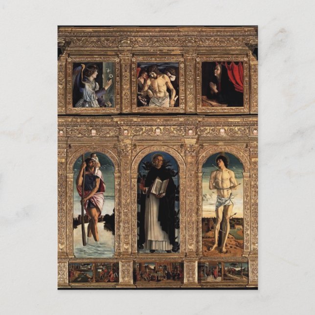 Carte Postale Giovanni Bellini-Polyptych de San Vincenzo Ferreri (Devant)