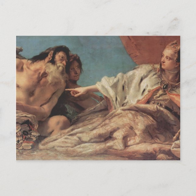 Carte Postale Giovanni Tiepolo- Neptune offrant des cadeaux à Ve (Devant)