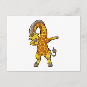 Carte Postale Girafe à la danse hip hop Dab