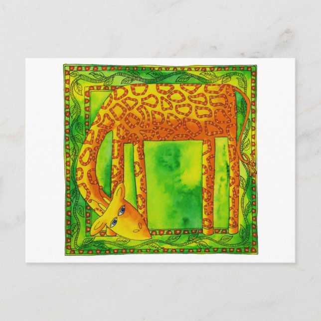Carte Postale Girafe à motifs (Devant)