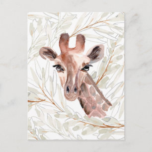 Carte Postale Girafe Aquarelle