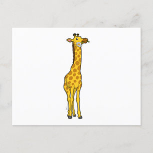 Carte Postale Girafe avec Marguerite
