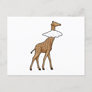 Carte Postale Girafe avec Nuage